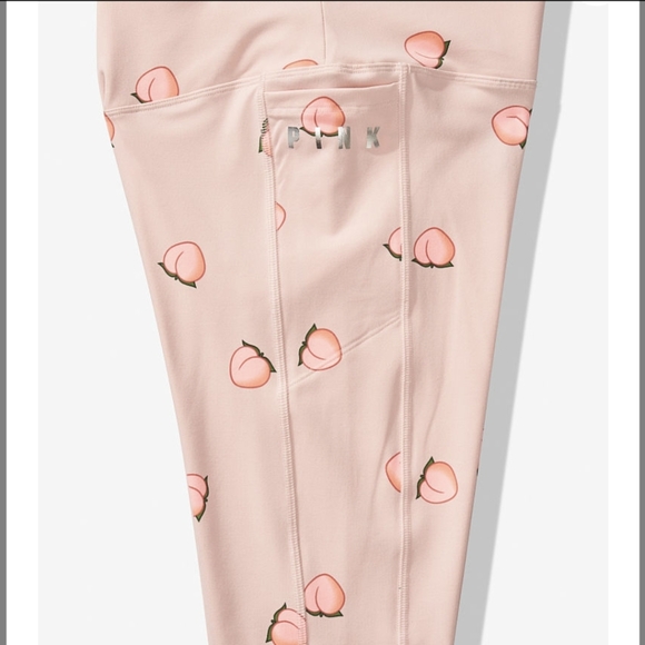 PINK VICTORIA'S SECRET ULTIMATE ANKLE LEGGINGS L - Picture 3 of 7